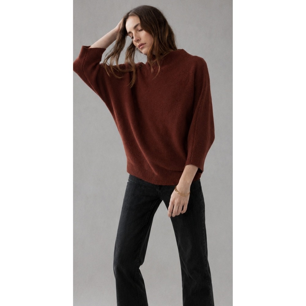 The Reset R Label Rust Wool Cashmere Oversized Sweater Scandi Capsule L-XL Cozy